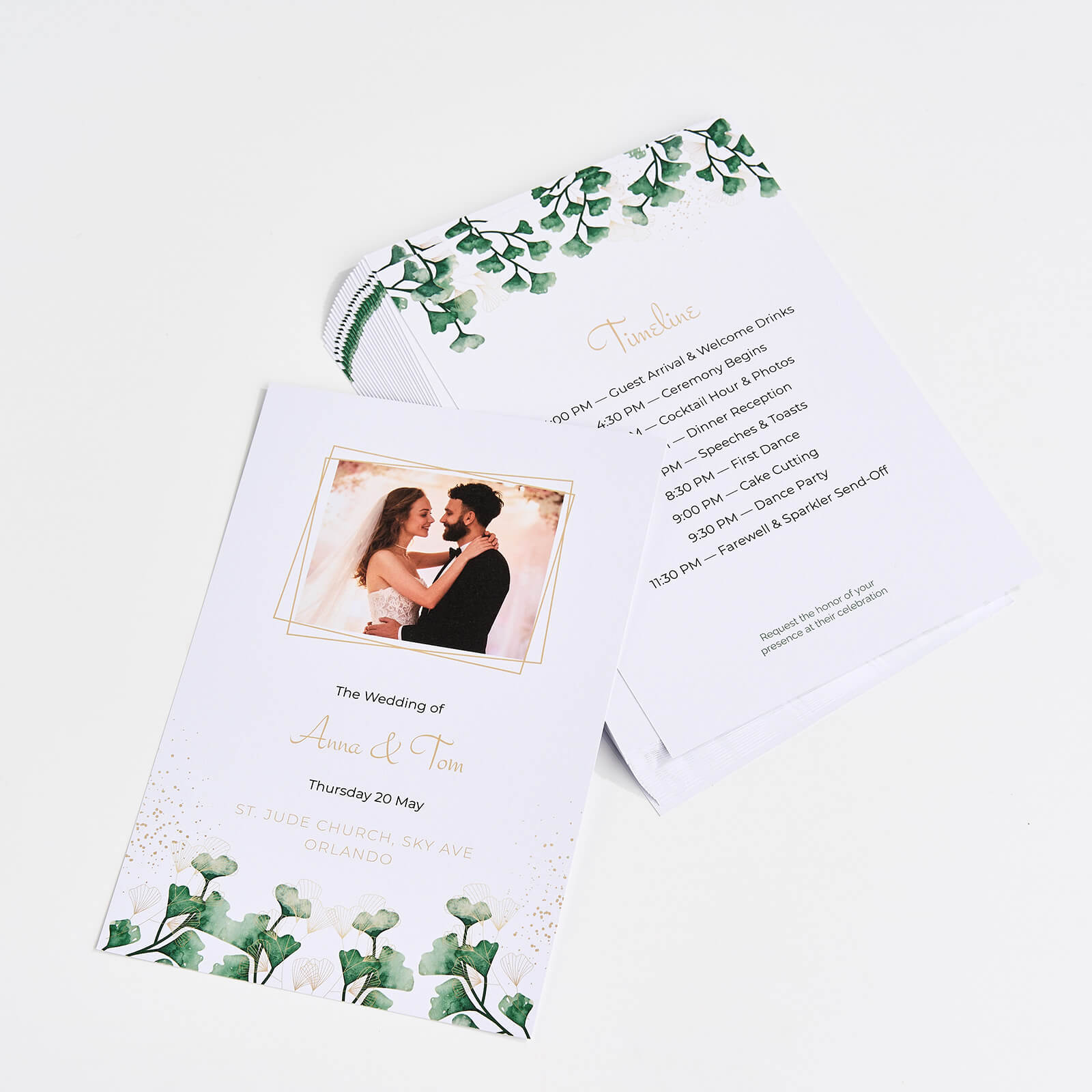 Wedding Programs/Itinerary Cards