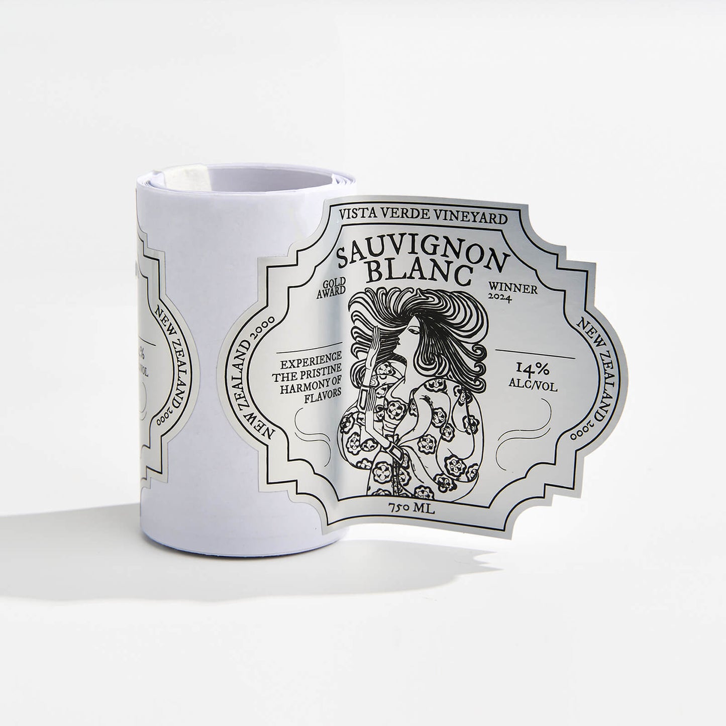 Silver Metallic Roll Labels