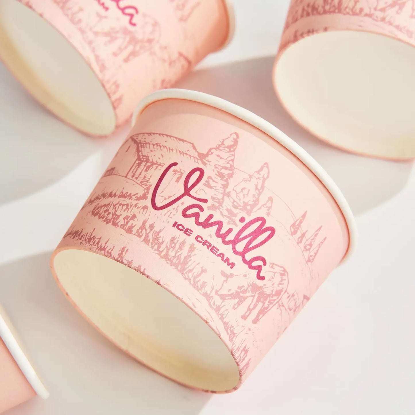 8 oz Custom Recyclable Ice Cream & Yogurt Cups
