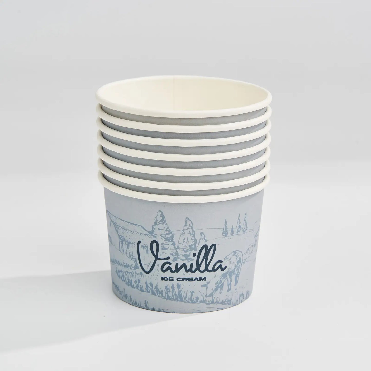 8 oz Custom Recyclable Ice Cream & Yogurt Cups