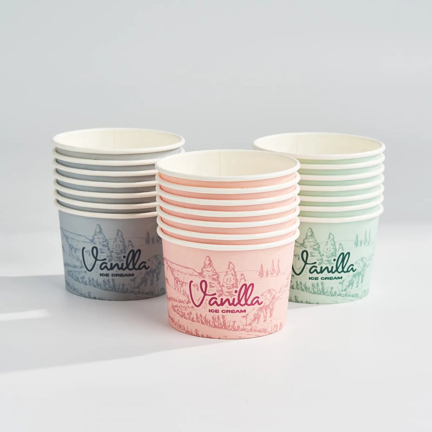 8 oz Custom Recyclable Ice Cream & Yogurt Cups