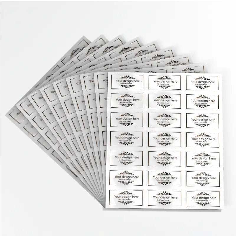Rectangle Clear Vinyl Stickers Free DesignWholesale Pricing