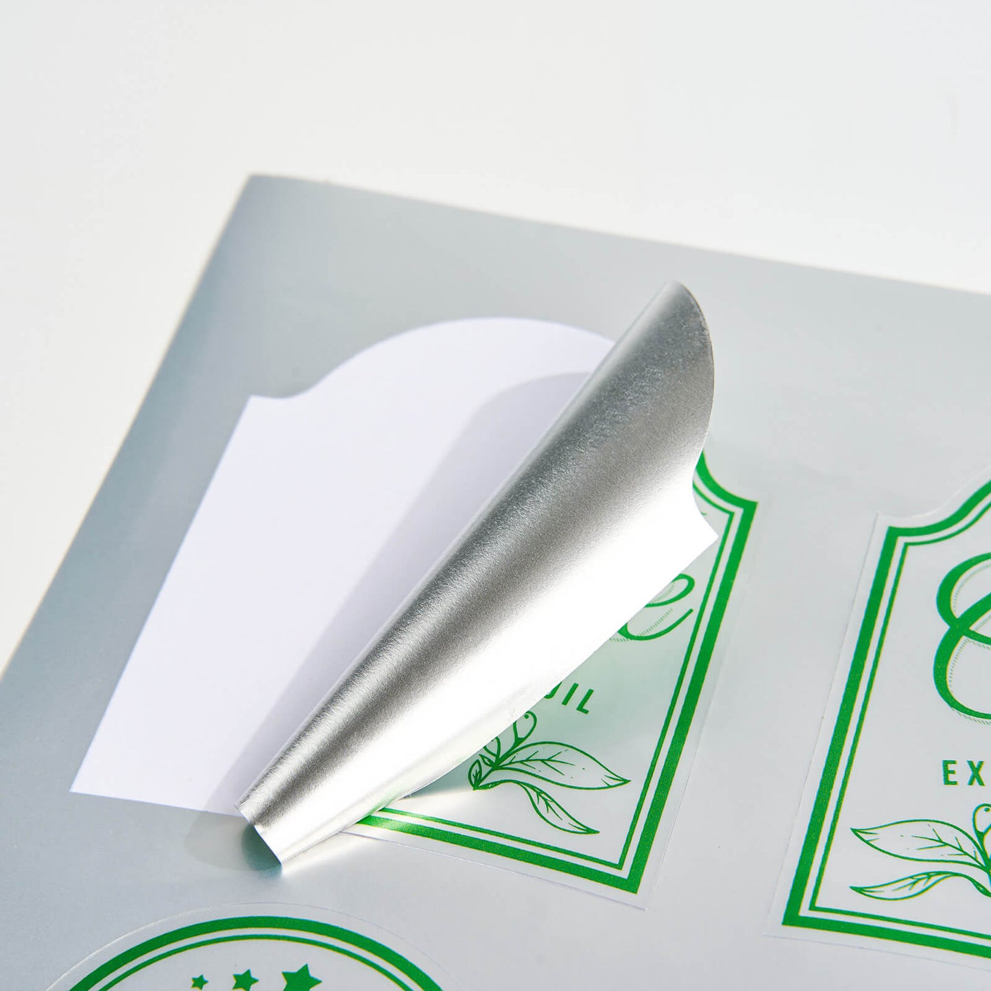 Silver Metallic Sheet Labels