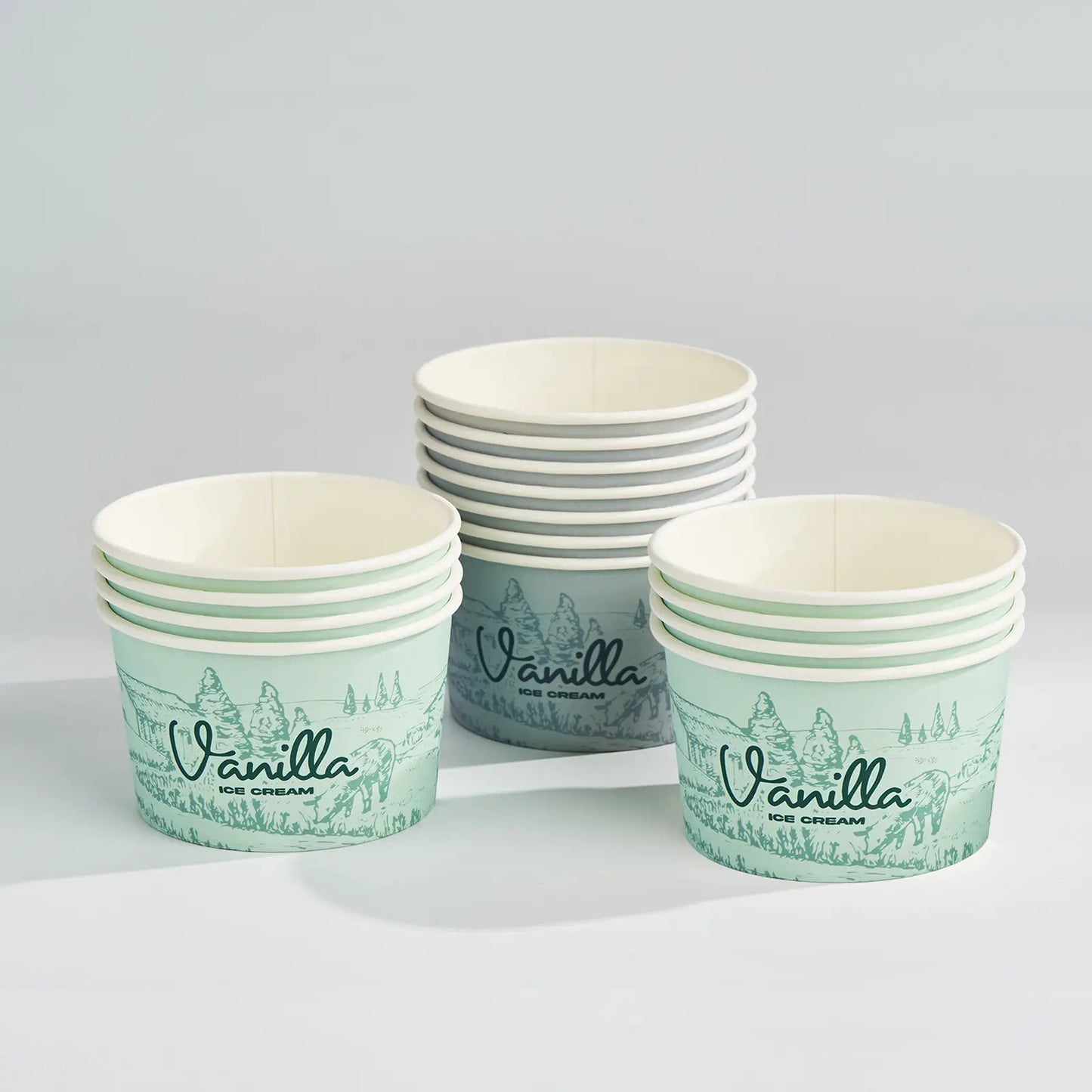 8 oz Custom Recyclable Ice Cream & Yogurt Cups
