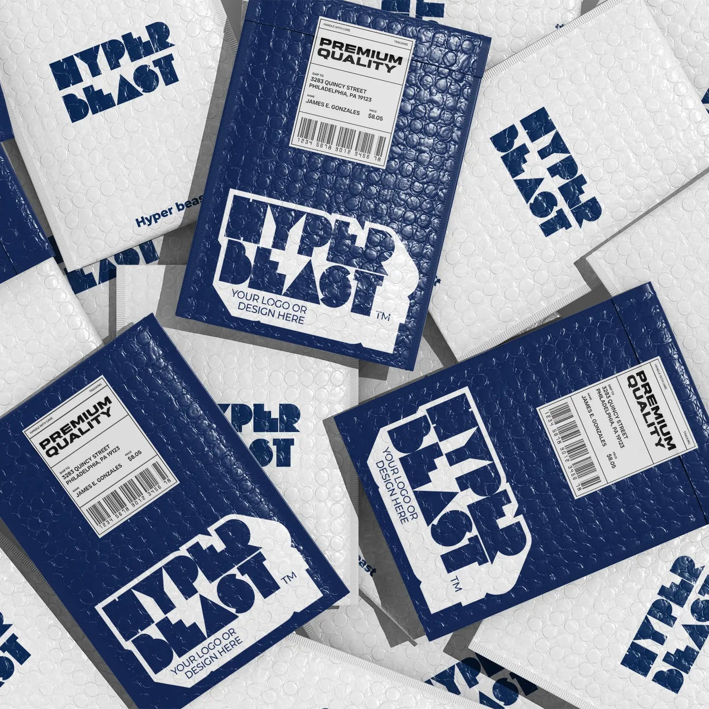 Custom Full Bleed Bubble Mailers