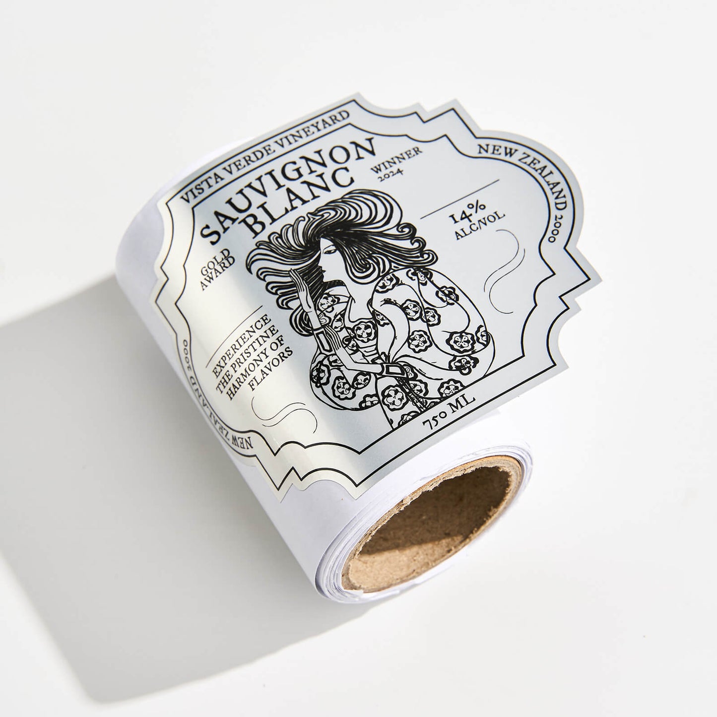 Silver Metallic Roll Labels