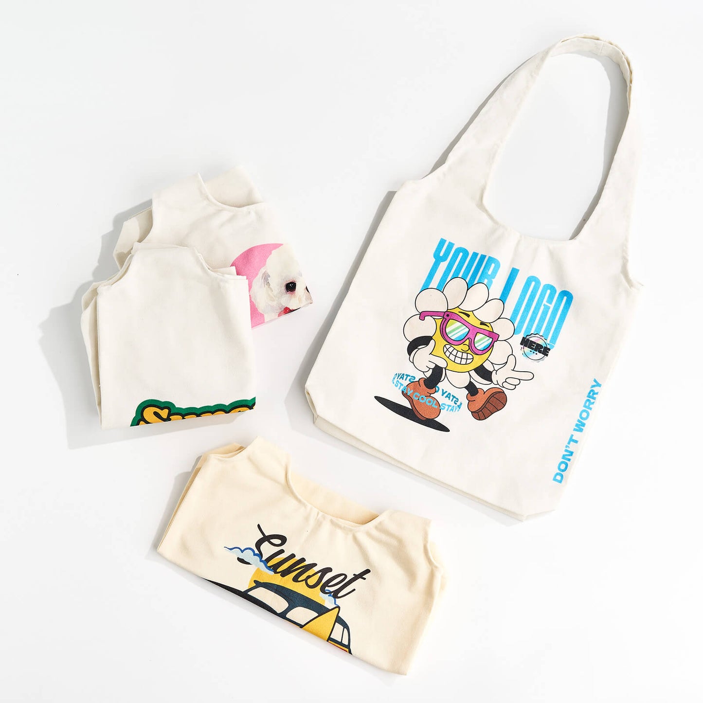 Custom Canvas Vest Shopping Bags