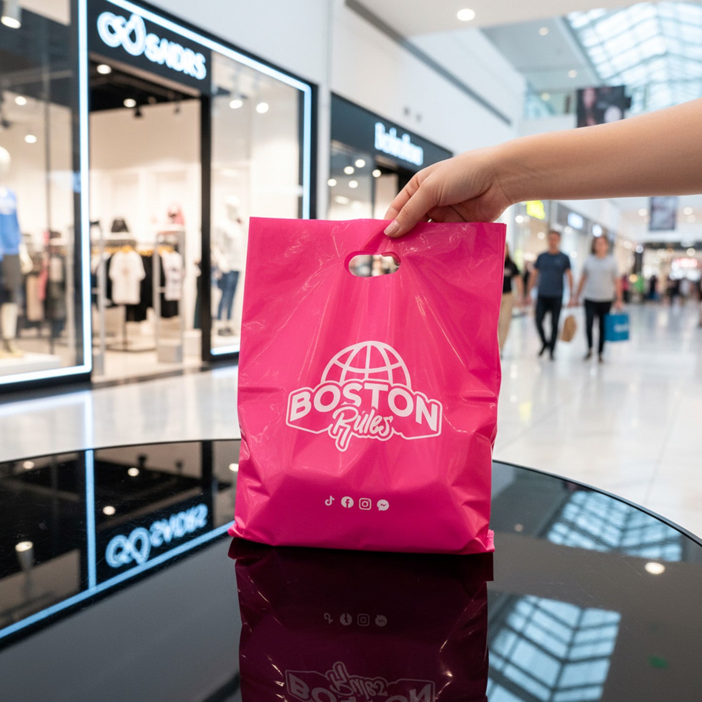 Die Cut Handle Plastic Bags