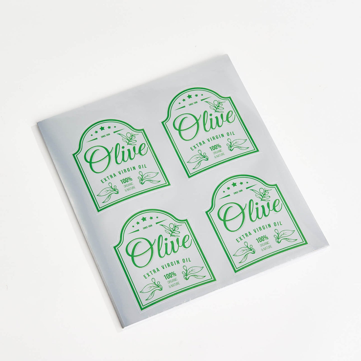 Silver Metallic Sheet Labels