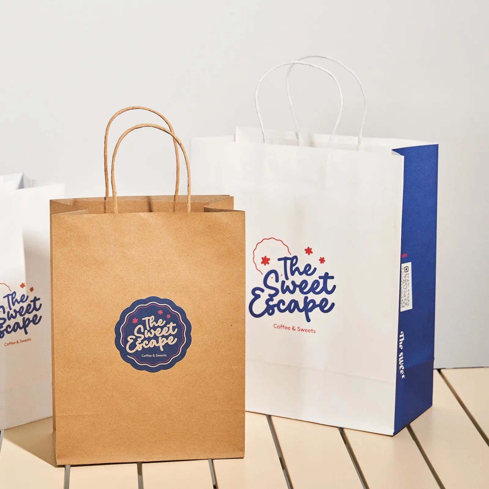 Custom 4-Side Printing Shopping Bags