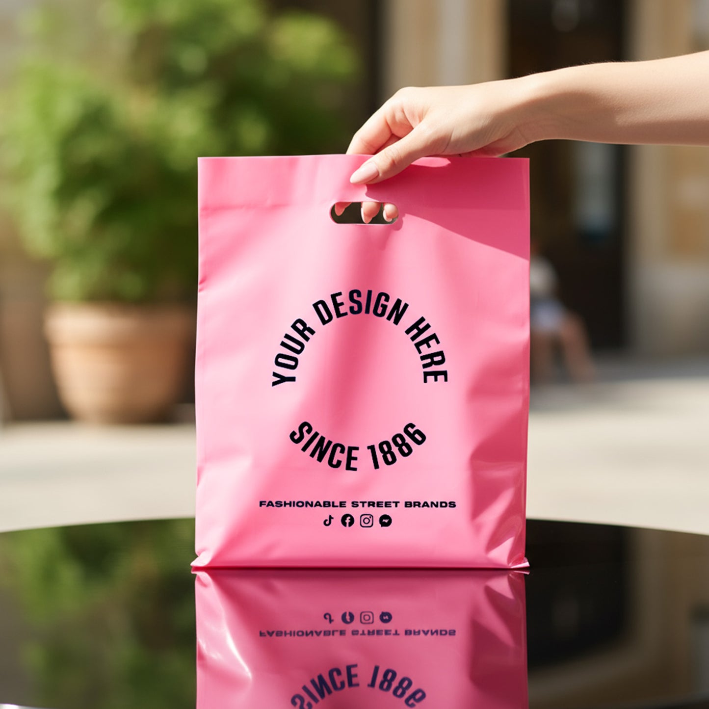 Die Cut Handle Plastic Bags