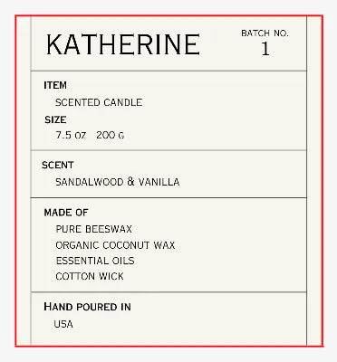 Candle Labels tempVendor