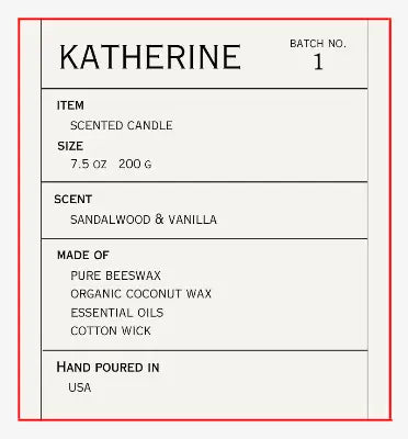 Candle Labels tempVendor