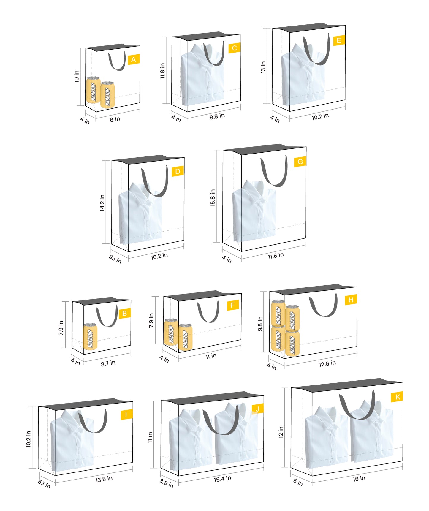 Custom Ribbon Handle Gift Bags