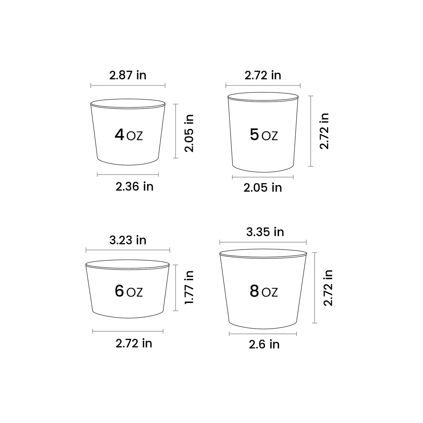 8 oz Custom Recyclable Ice Cream & Yogurt Cups
