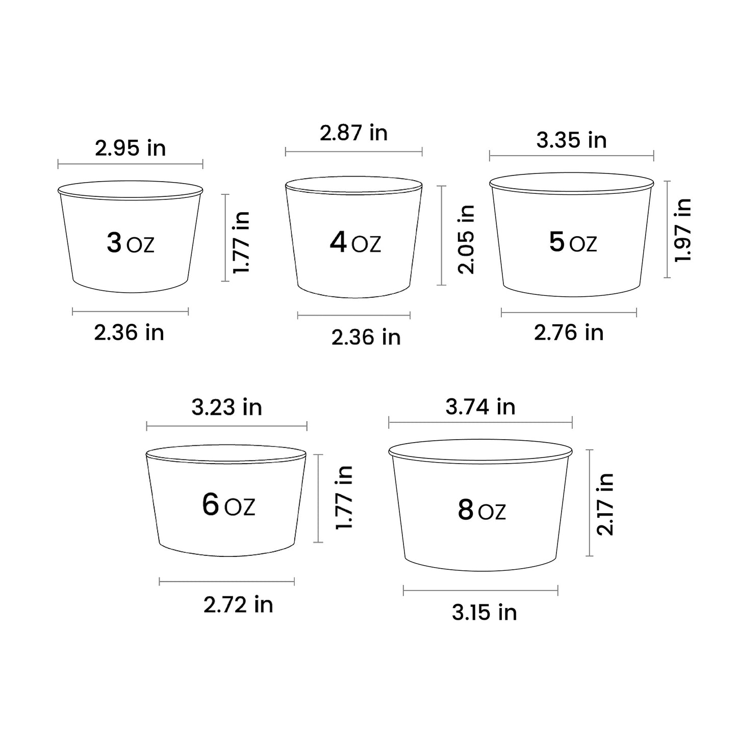 4 oz Custom Recyclable Ice Cream & Yogurt Cups