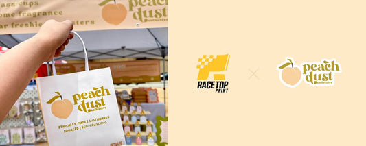 RacetopPrint × Peach Dust Collective A Pop-Up Event that Sparkled with Custom Packaging