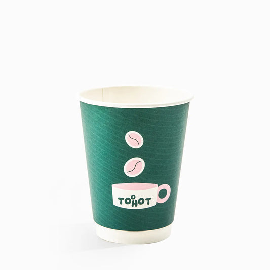 12 oz Custom Recyclable Double Wall Paper Cups