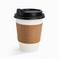 12 oz Blank Recyclable Paper Cups with Lids and Sleeves