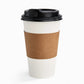 16 oz Blank Recyclable Paper Cups with Lids and Sleeves