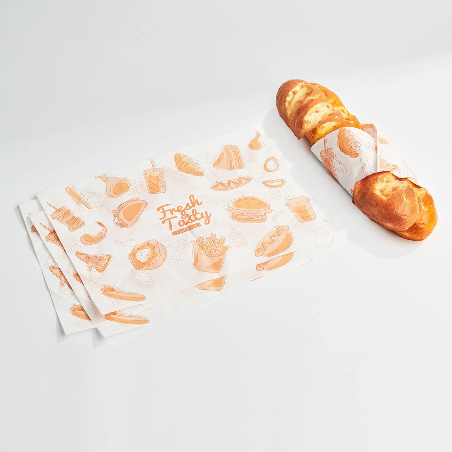 Custom Grease Resistant Food Wrapping Paper