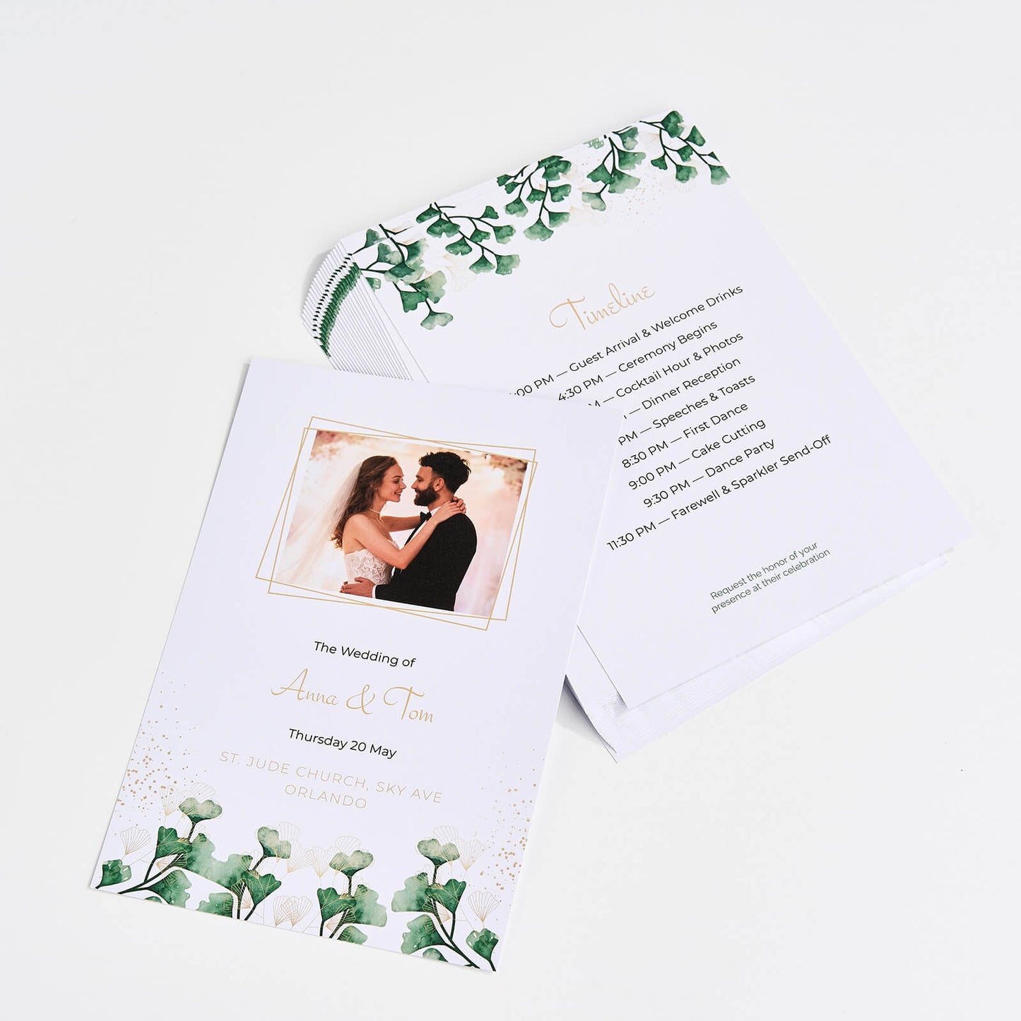 Wedding Programs/Itinerary Cards