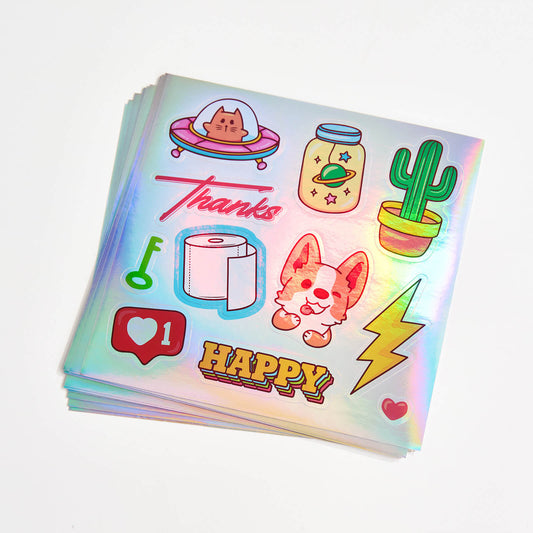 Holographic Sticker Sheets