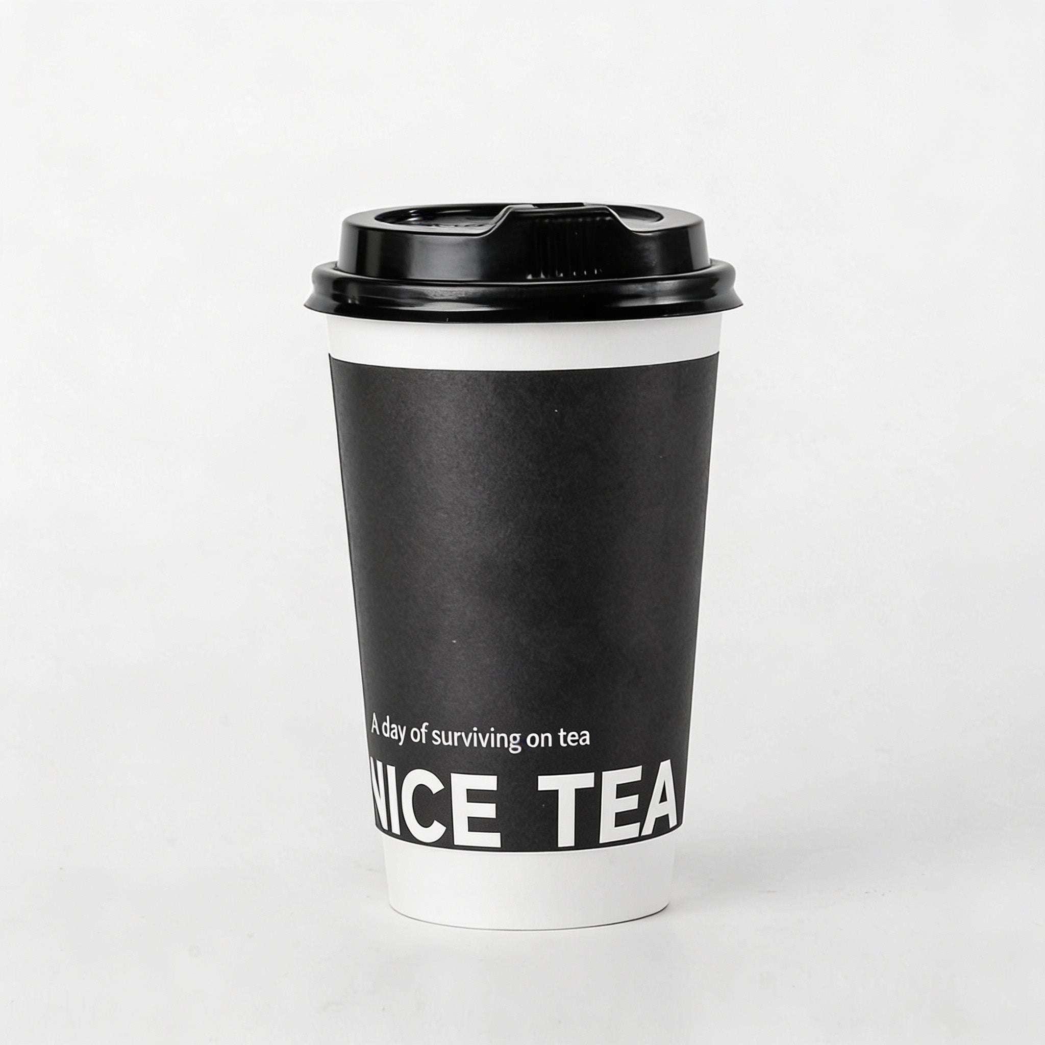 16 oz Custom Recyclable Double Wall Paper Cups with Lids