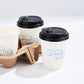 8 oz Custom Recyclable Double Wall Paper Cups with Lids