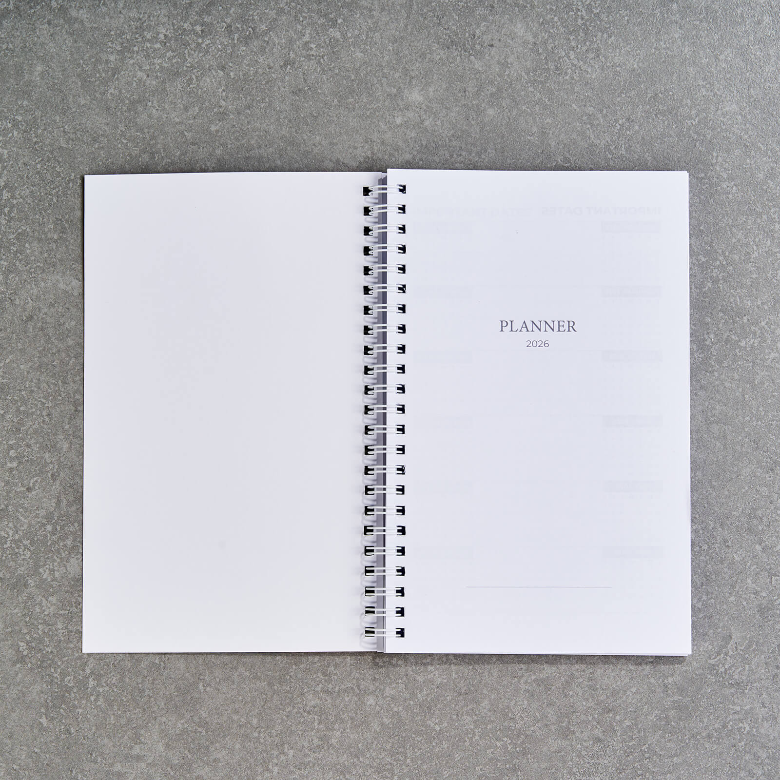 Custom Spiral 2026 Weekly Planner