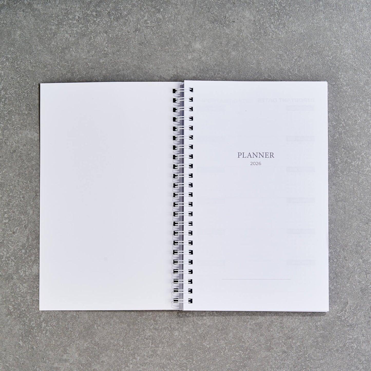 Custom Spiral 2026 Weekly Planner