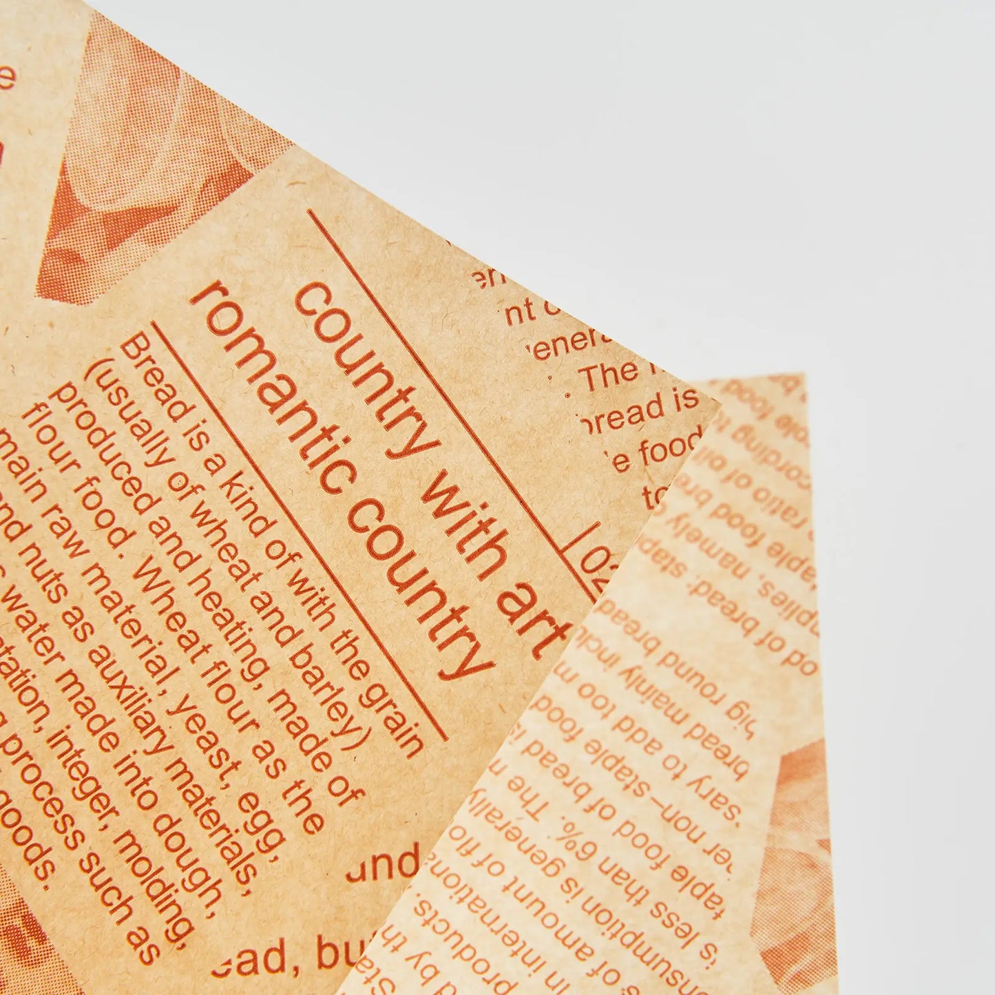 Custom Grease Resistant Food Wrapping Paper