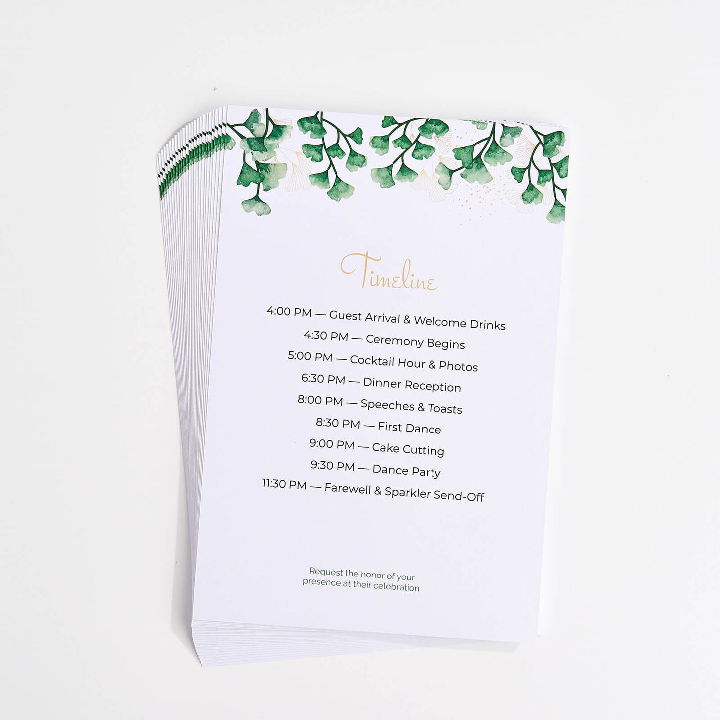 Wedding Programs/Itinerary Cards