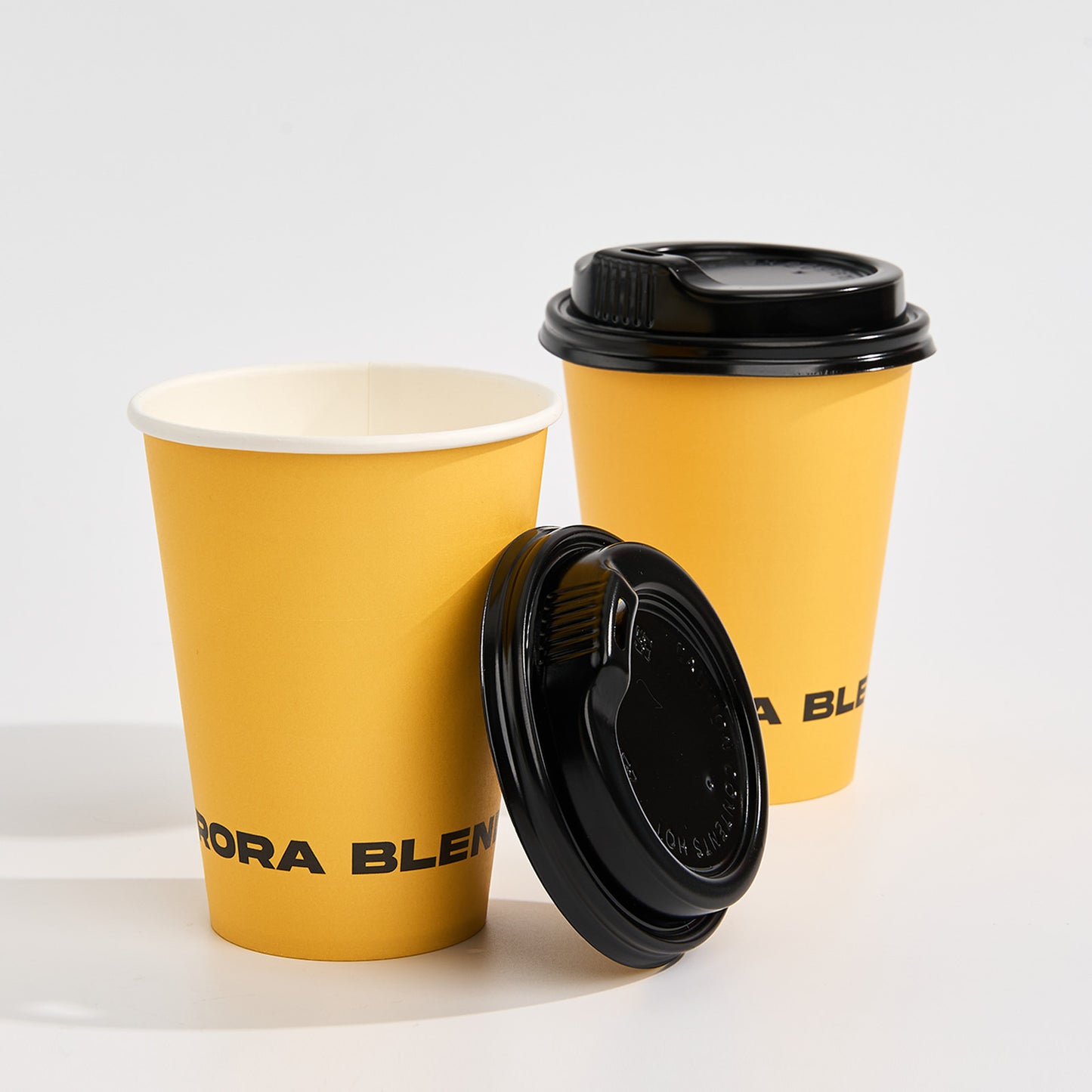 12 oz Custom Recyclable Paper Cups with Lids