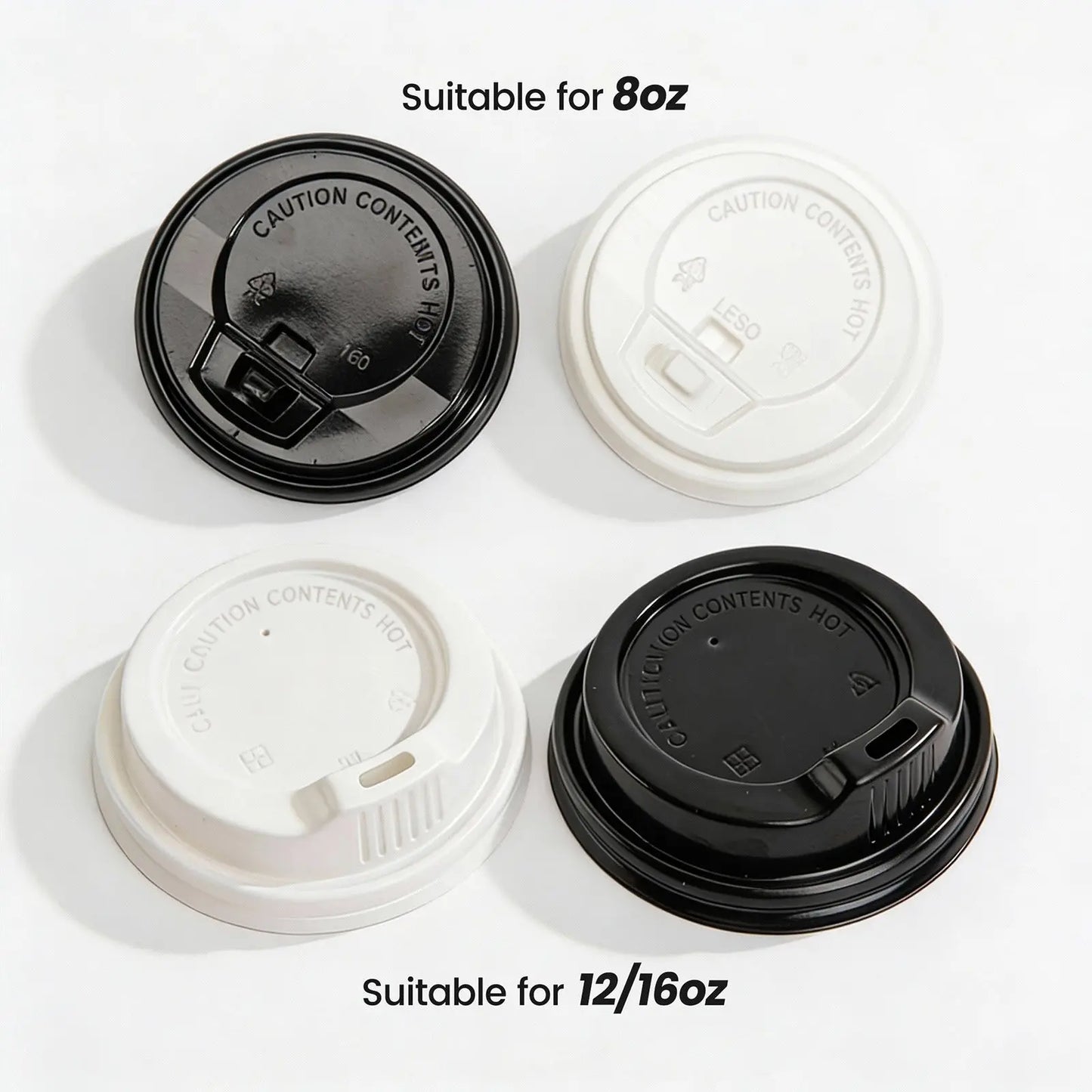 Disposable lids for Paper Cups - 8/12/16 oz-SPU RacetopPrint