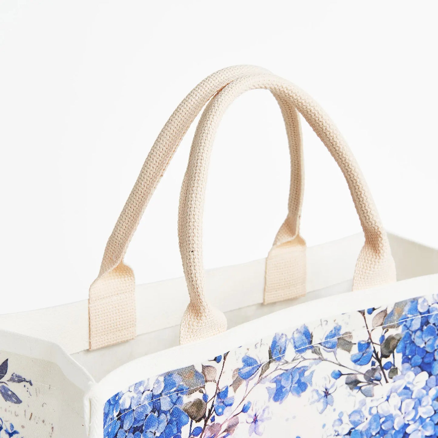 Custom Cotton Canvas Flat Bottom Tote Bag with Padded Handles