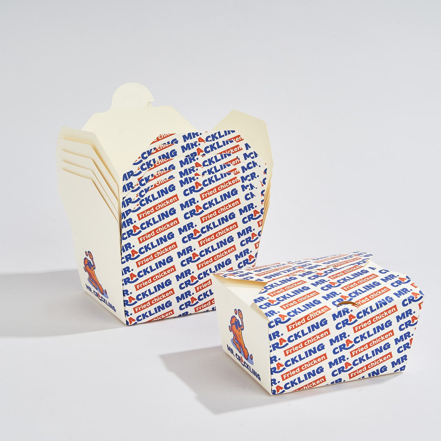 Custom Folded White Take Out Boxes