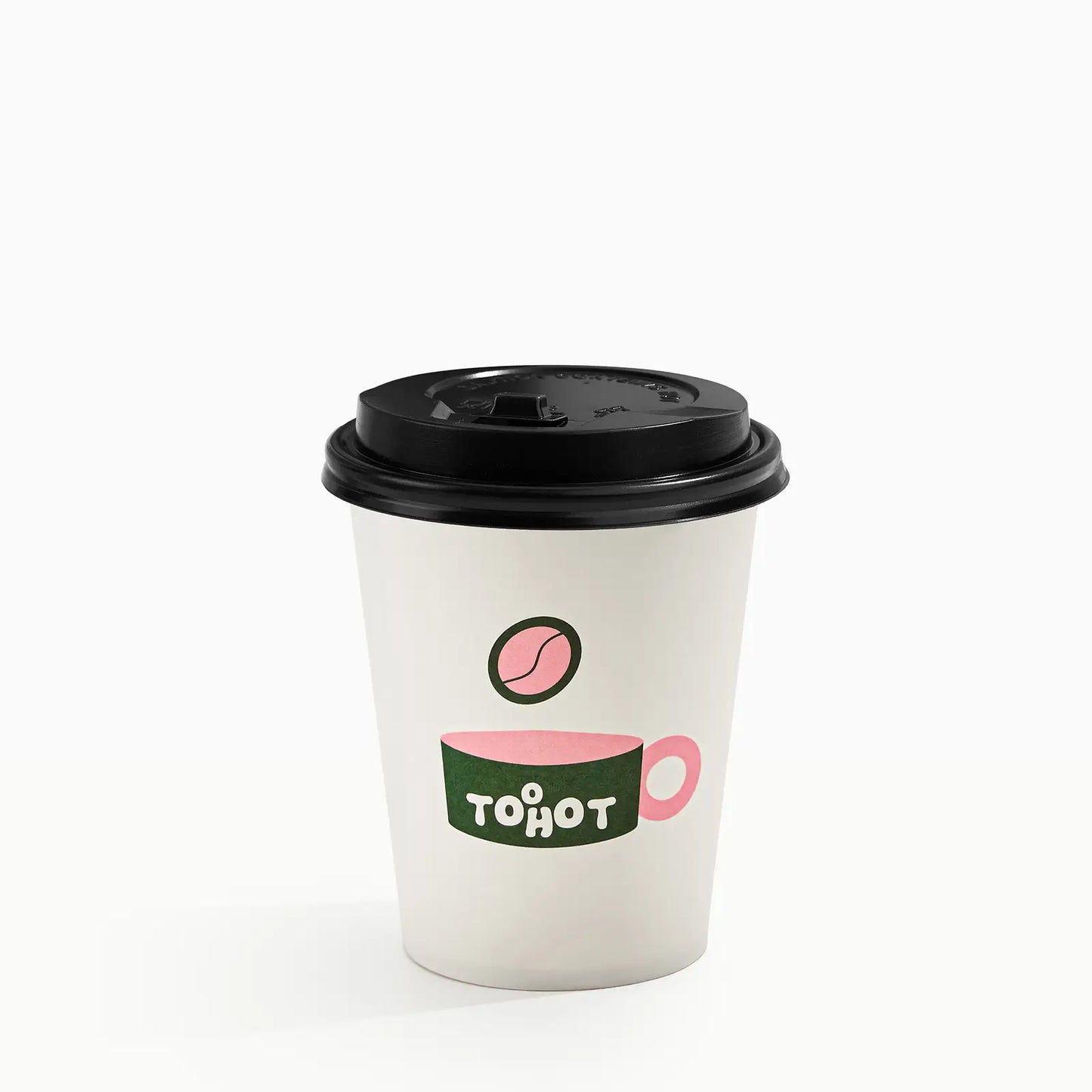 8 oz Custom Recyclable Paper Cups with Lids