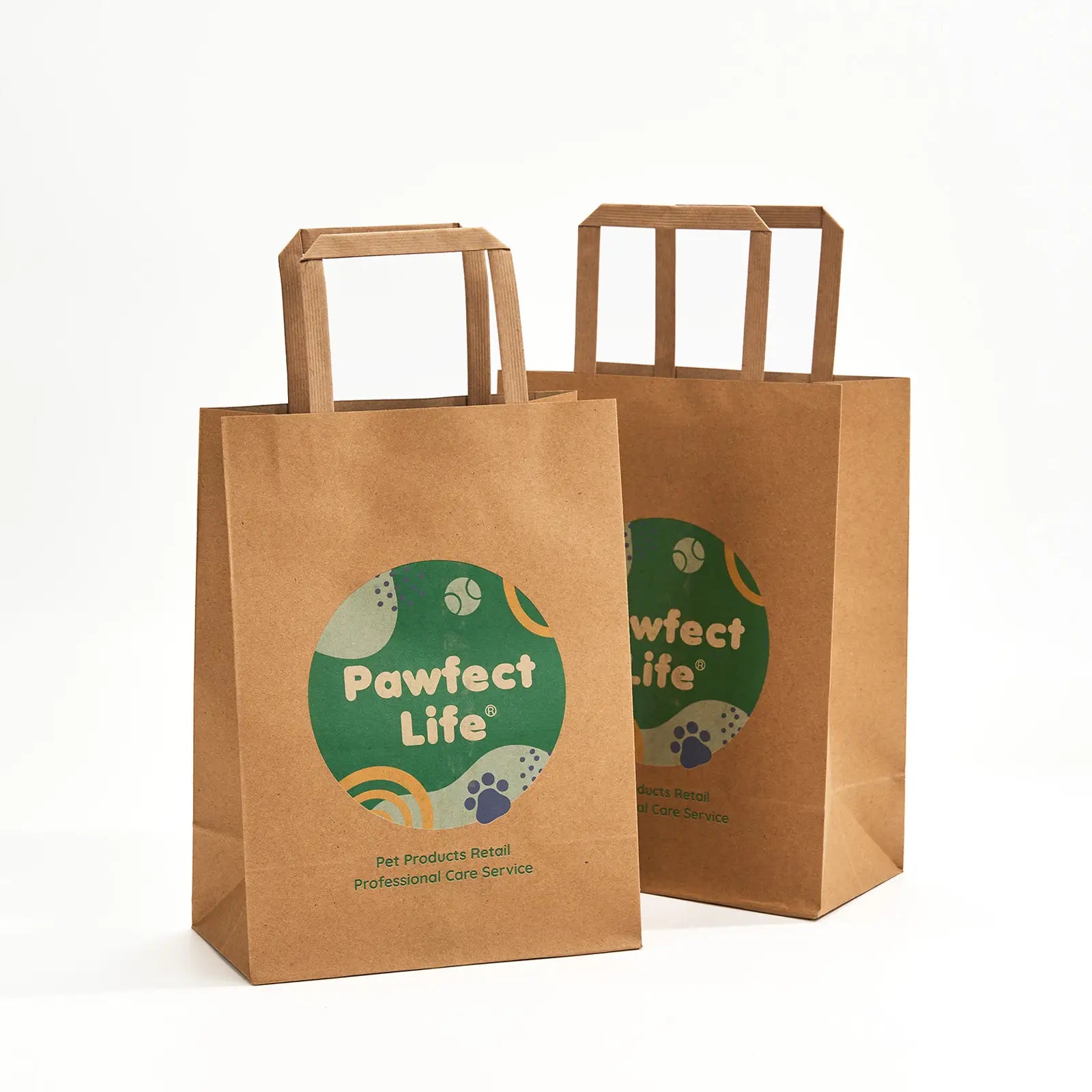 Custom Flat Handle Paper Bags
