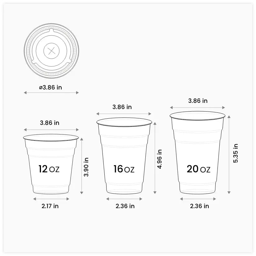 20 oz Custom Recyclable Cold Cups RACETOP