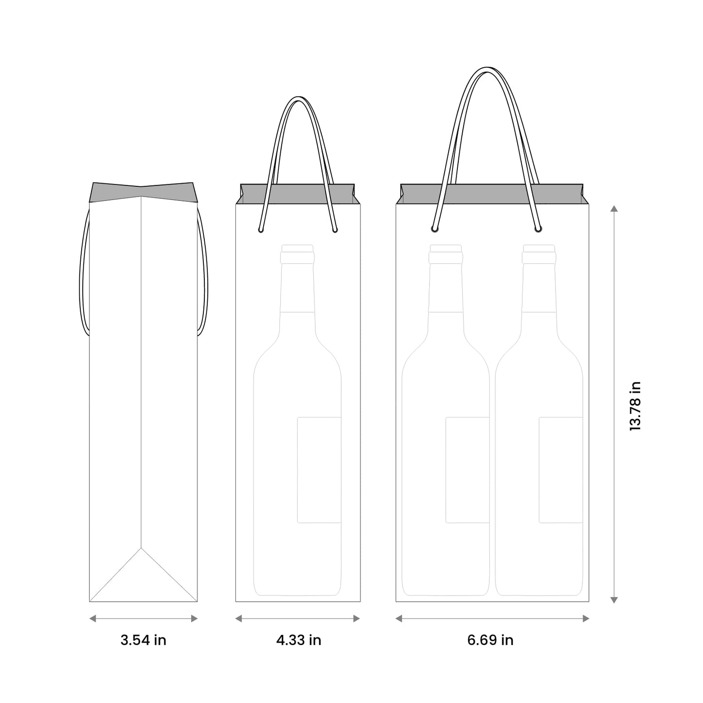 Custom Wine Bottle Gift Bags