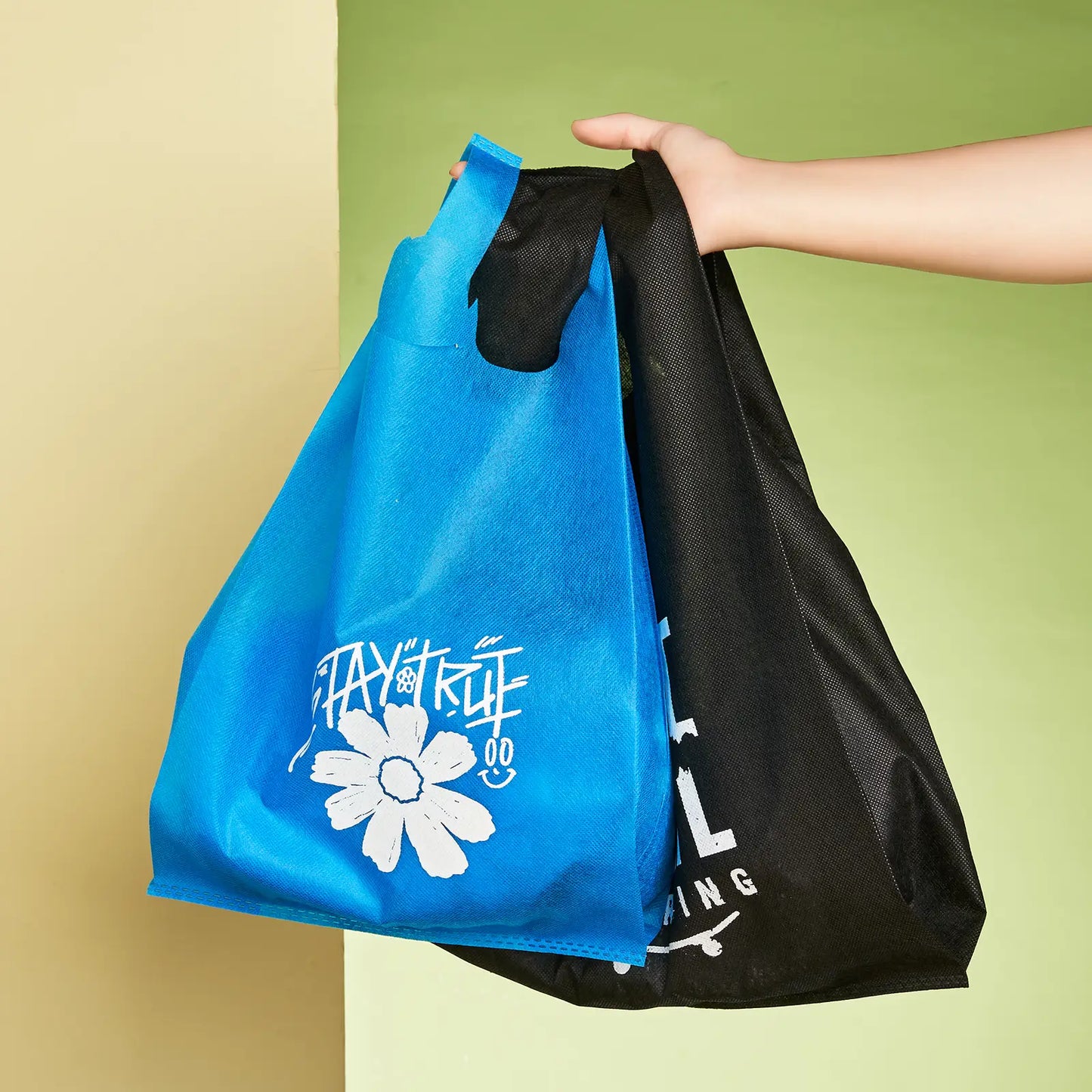 Custom Reusable T-Shirt Style Tote Bags