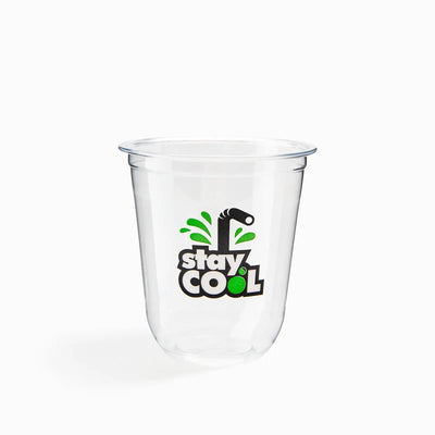 12 oz Custom Recyclable Round Bottom Plastic Cups-SPU RacetopPrint